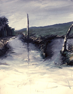 Studie zu Moorlandschaft III, 1986